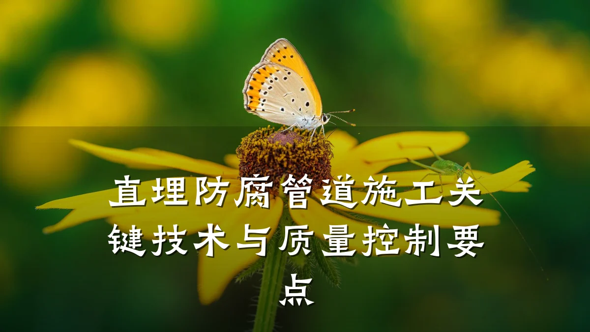 直埋防腐管道施工关键技术与质量控制要点