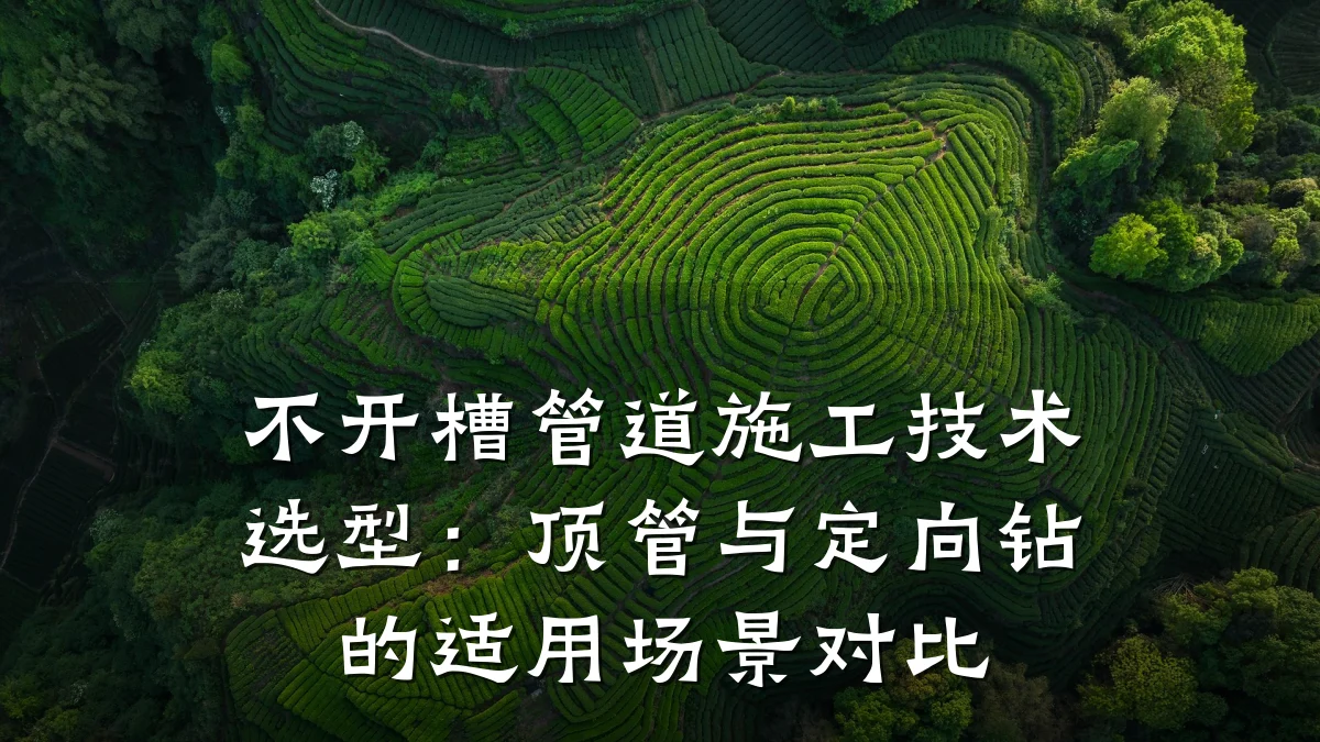 不开槽管道施工技术选型:顶管与定向钻的适用场景对比