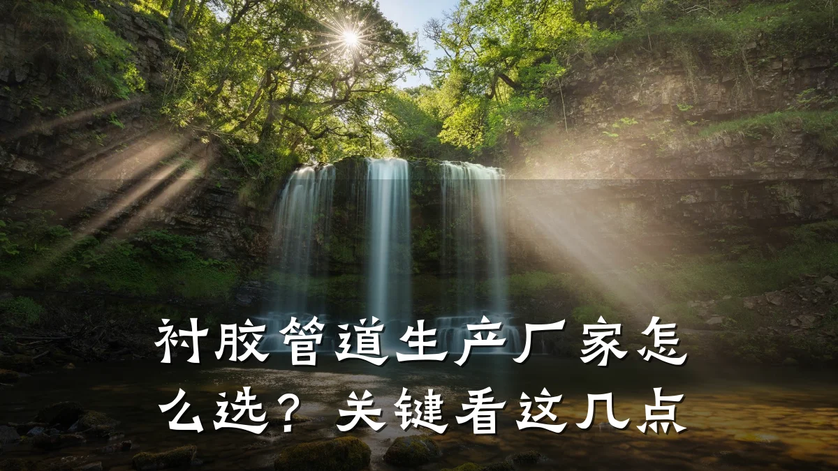 衬胶管道生产厂家怎么选?关键看这几点