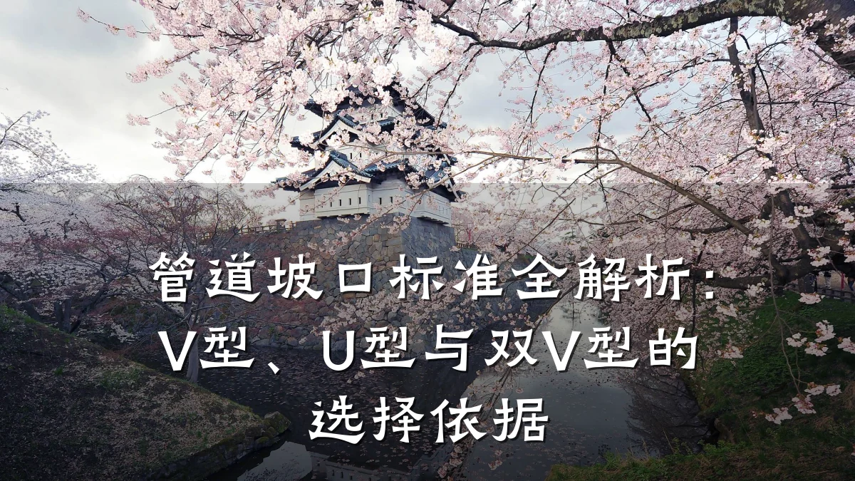 管道坡口标准全解析:V型、U型与双V型的选择依据