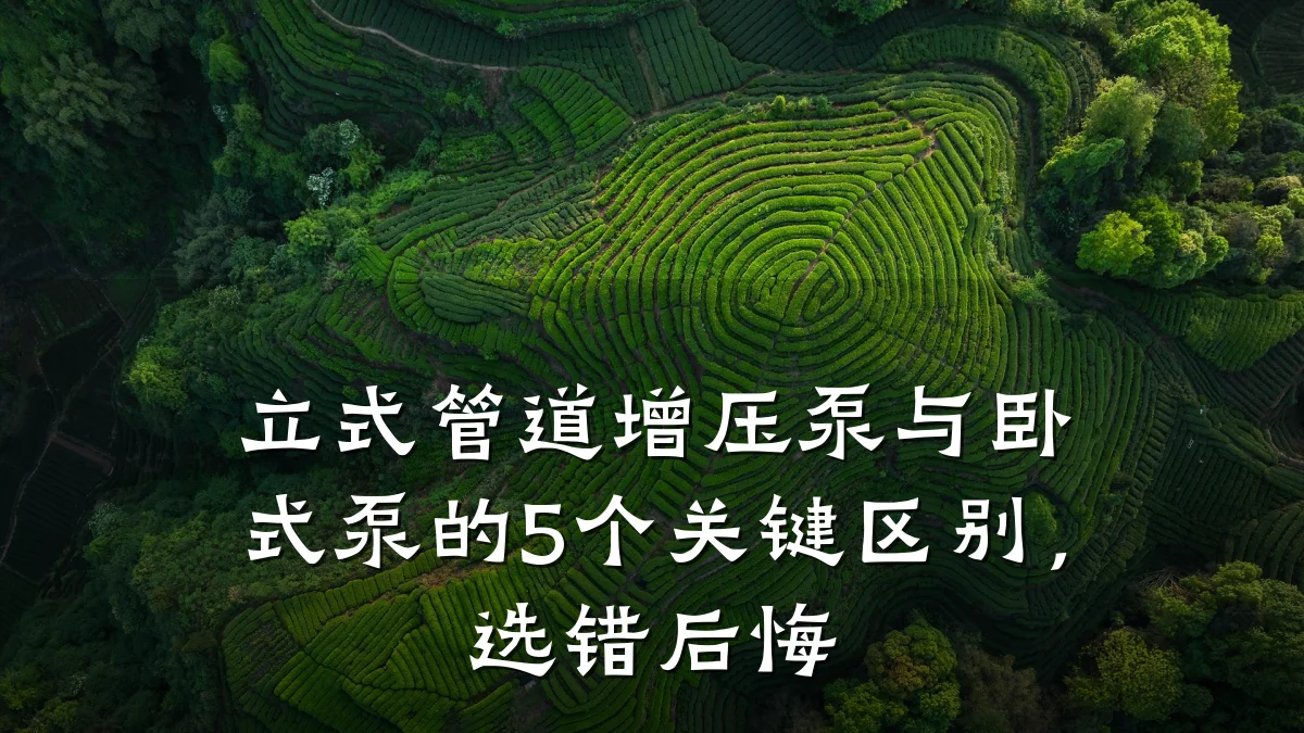 立式管道增压泵与卧式泵的5个关键区别,选错后悔