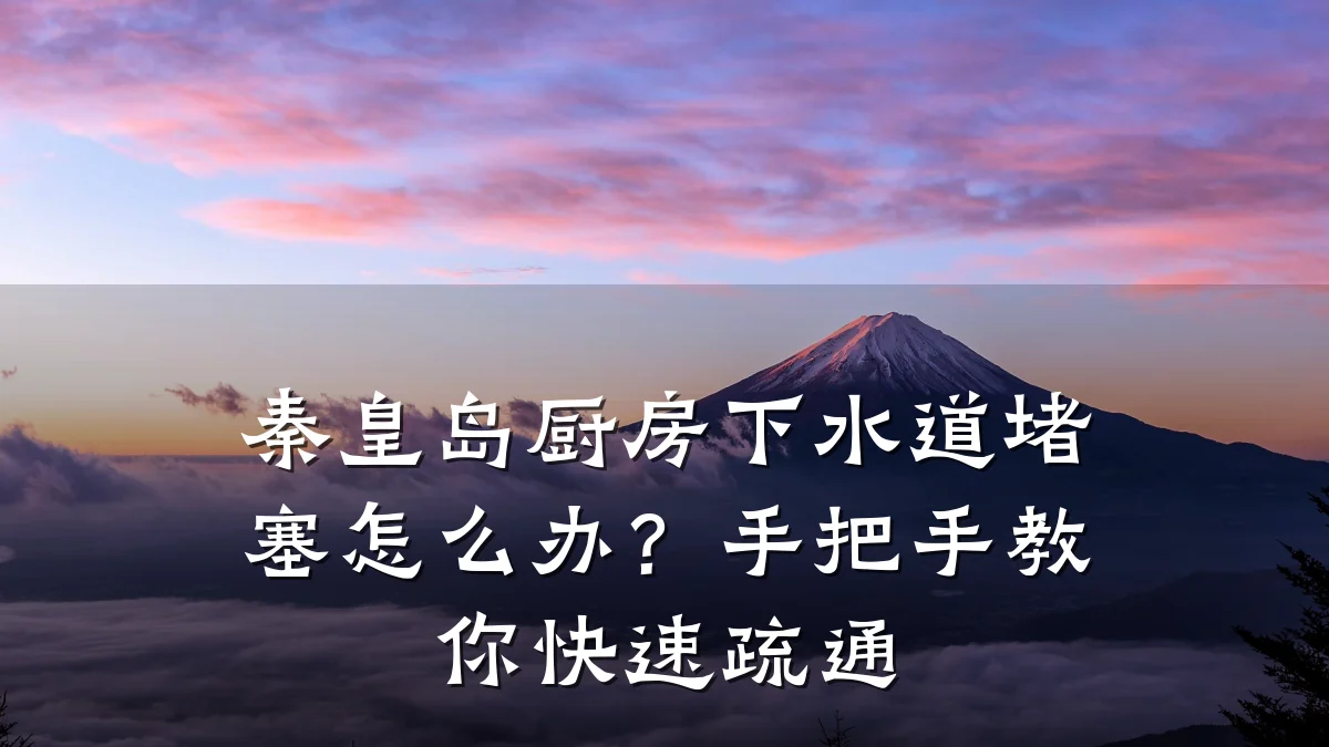 秦皇岛厨房下水道堵塞怎么办?手把手教你快速疏通