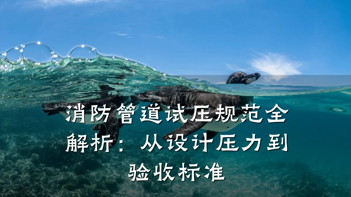 消防管道试压规范全解析:从设计压力到验收标准