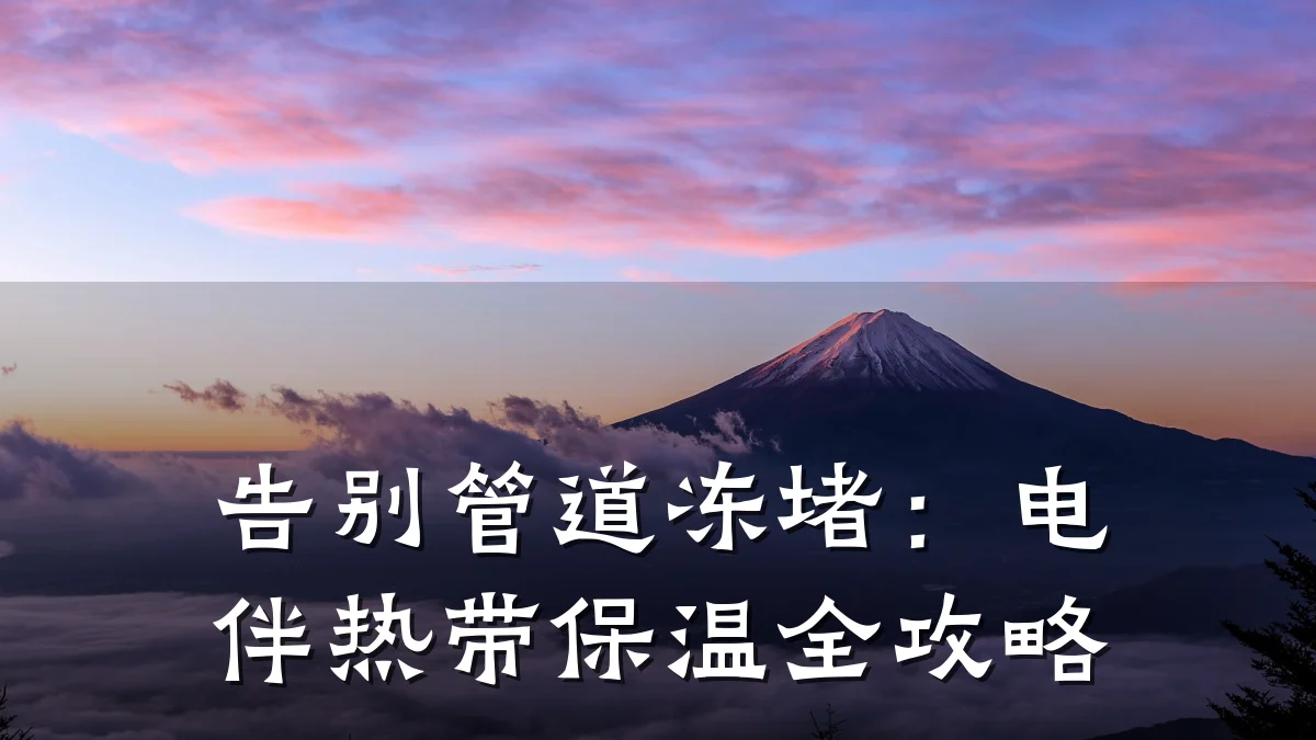 告别管道冻堵:电伴热带保温全攻略
