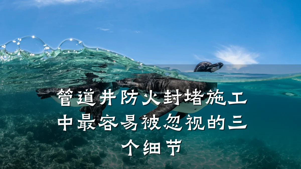 管道井防火封堵施工中最容易被忽视的三个细节