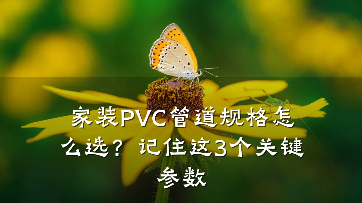 家装PVC管道规格怎么选?记住这3个关键参数