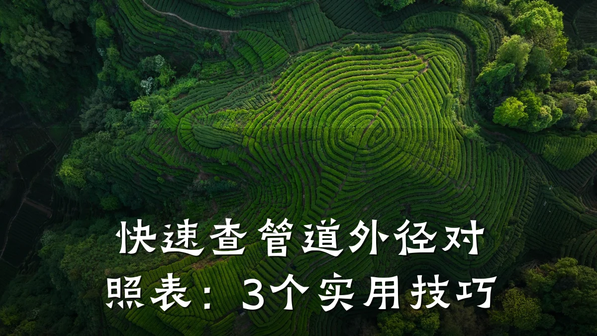 快速查管道外径对照表:3个实用技巧