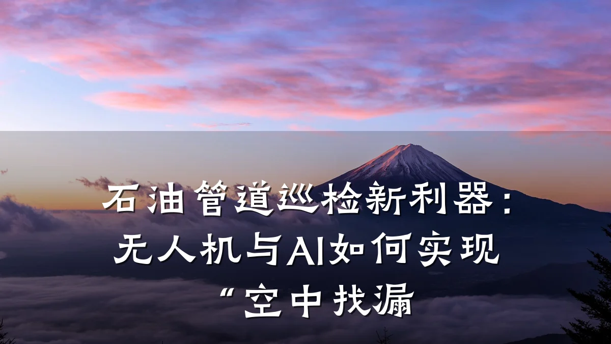 石油管道巡检新利器:无人机与AI如何实现“空中找漏