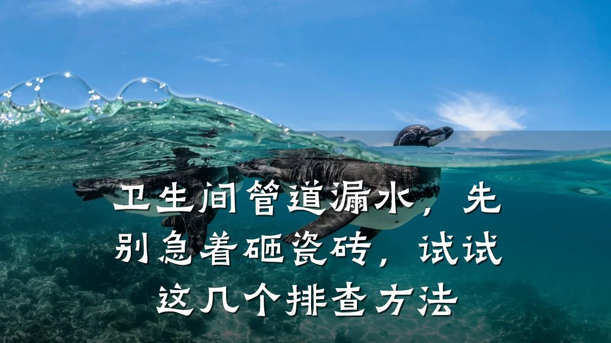 卫生间管道漏水，先别急着砸瓷砖，试试这几个排查方法