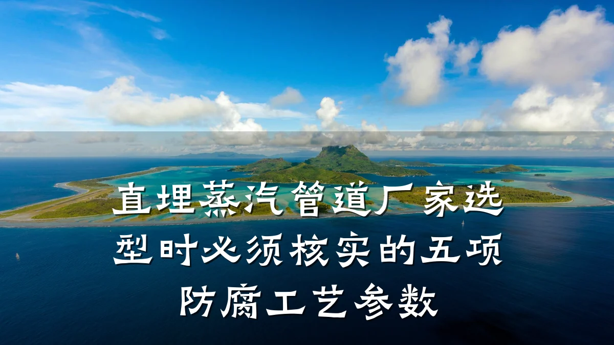 直埋蒸汽管道厂家选型时必须核实的五项防腐工艺参数