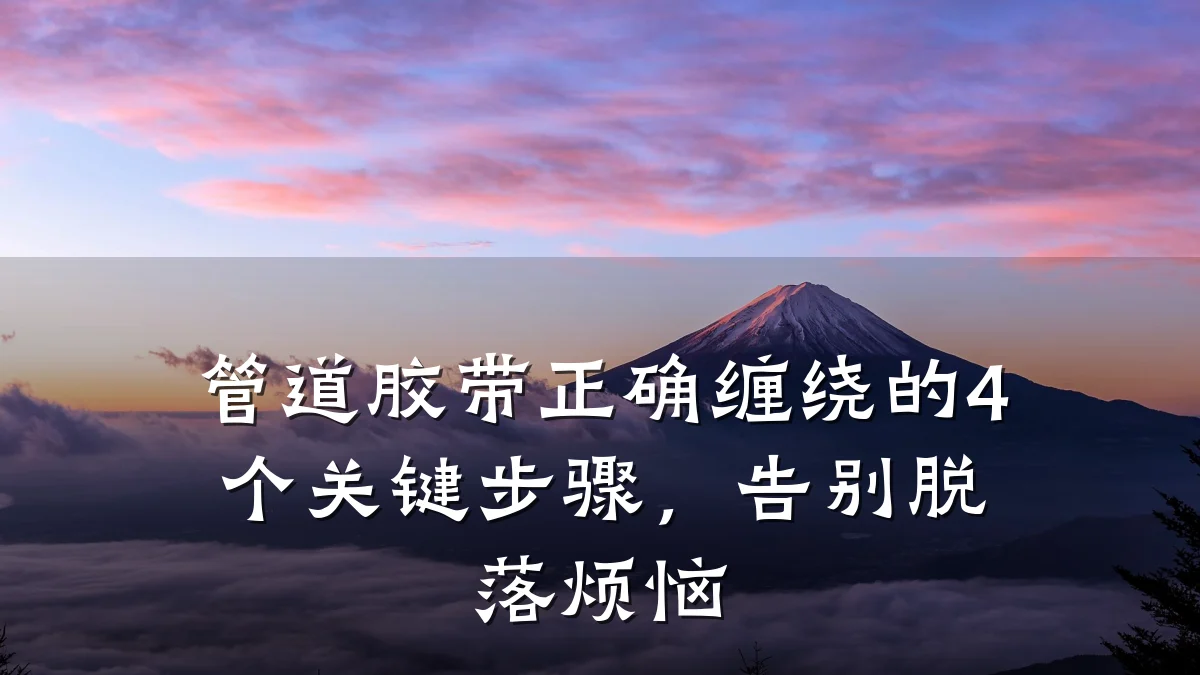 管道胶带正确缠绕的4个关键步骤,告别脱落烦恼