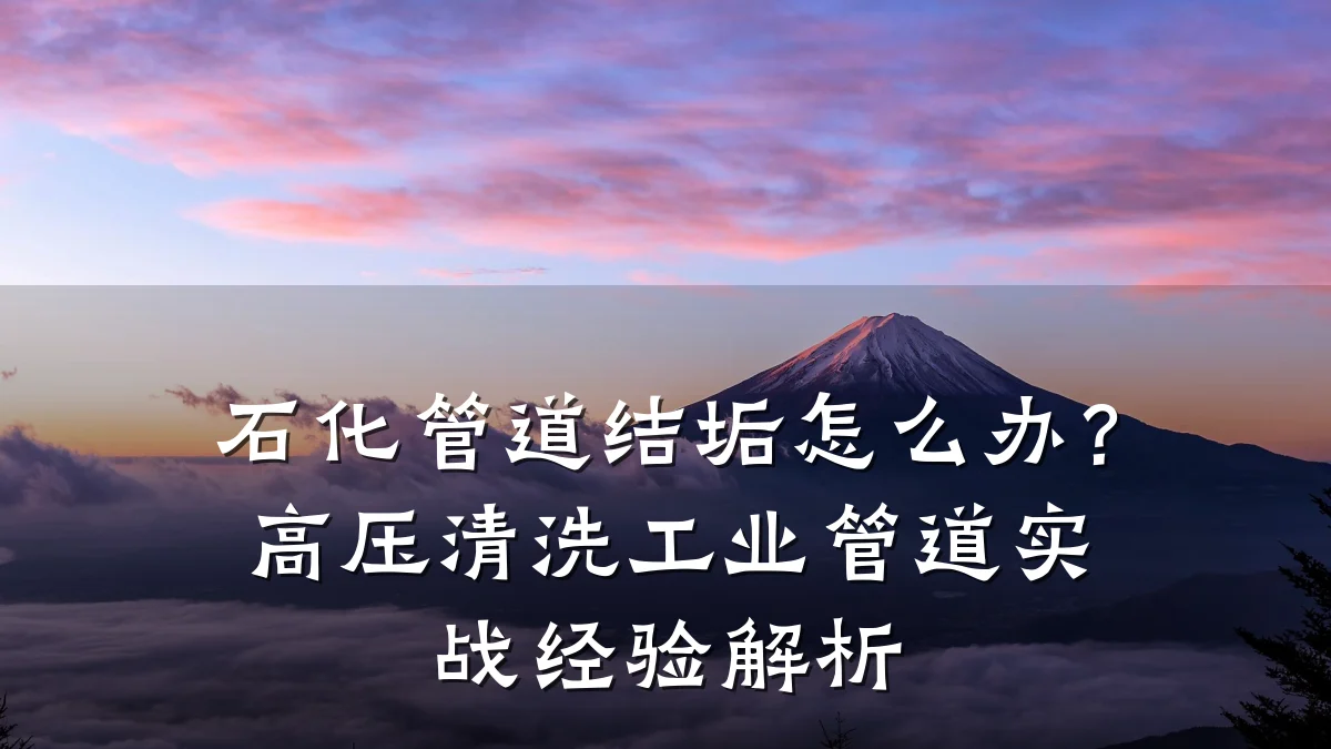 石化管道结垢怎么办?高压清洗工业管道实战经验解析