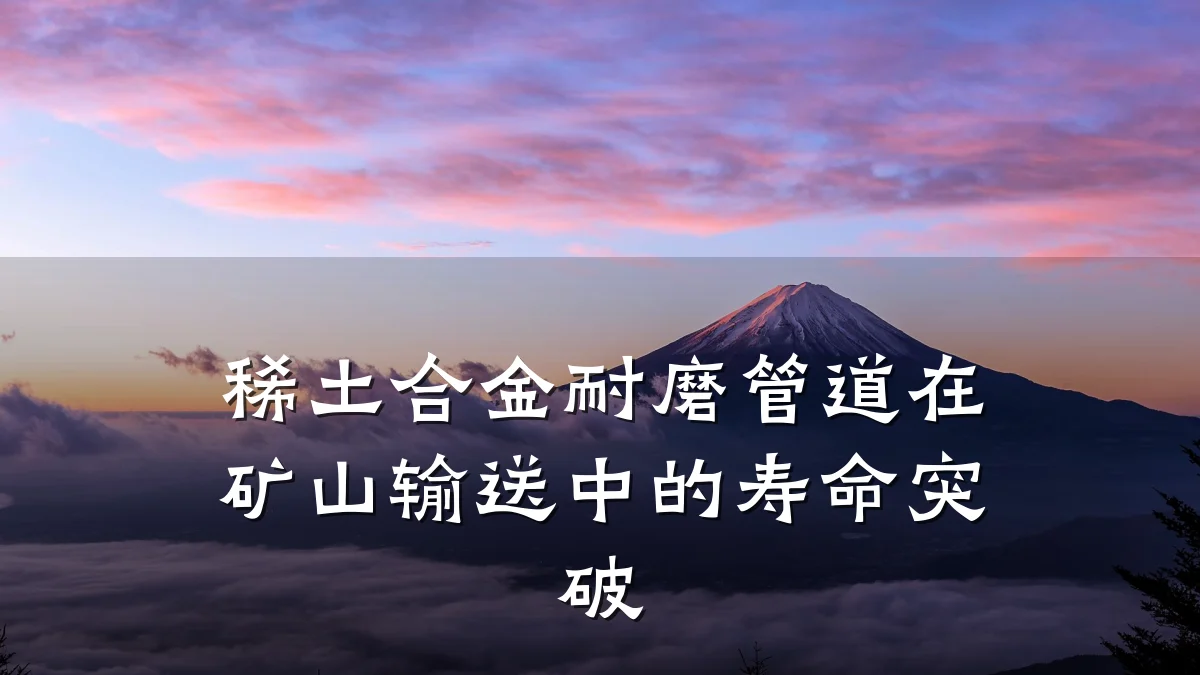 稀土合金耐磨管道在矿山输送中的寿命突破