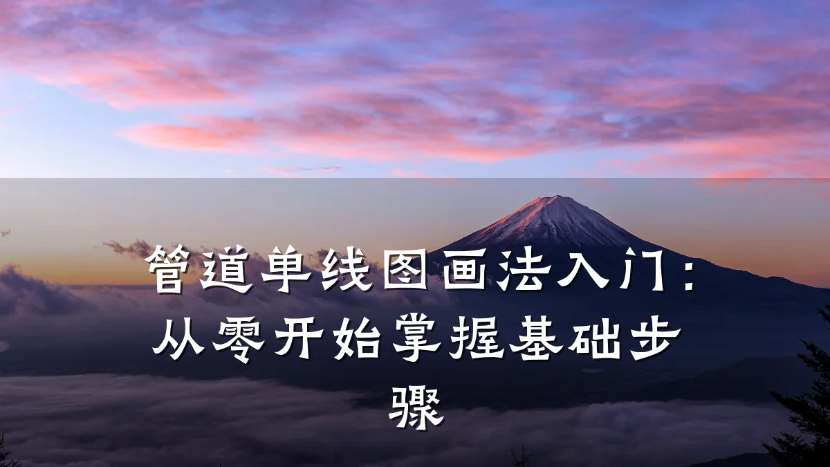 管道单线图画法入门:从零开始掌握基础步骤