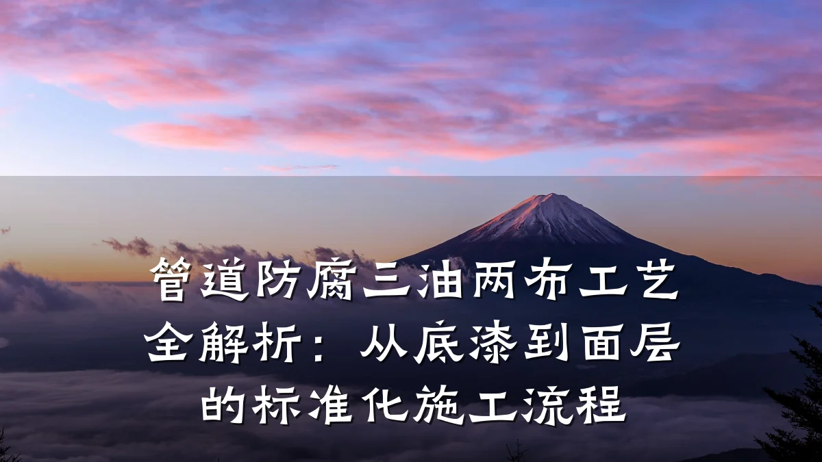 管道防腐三油两布工艺全解析:从底漆到面层的标准化施工流程