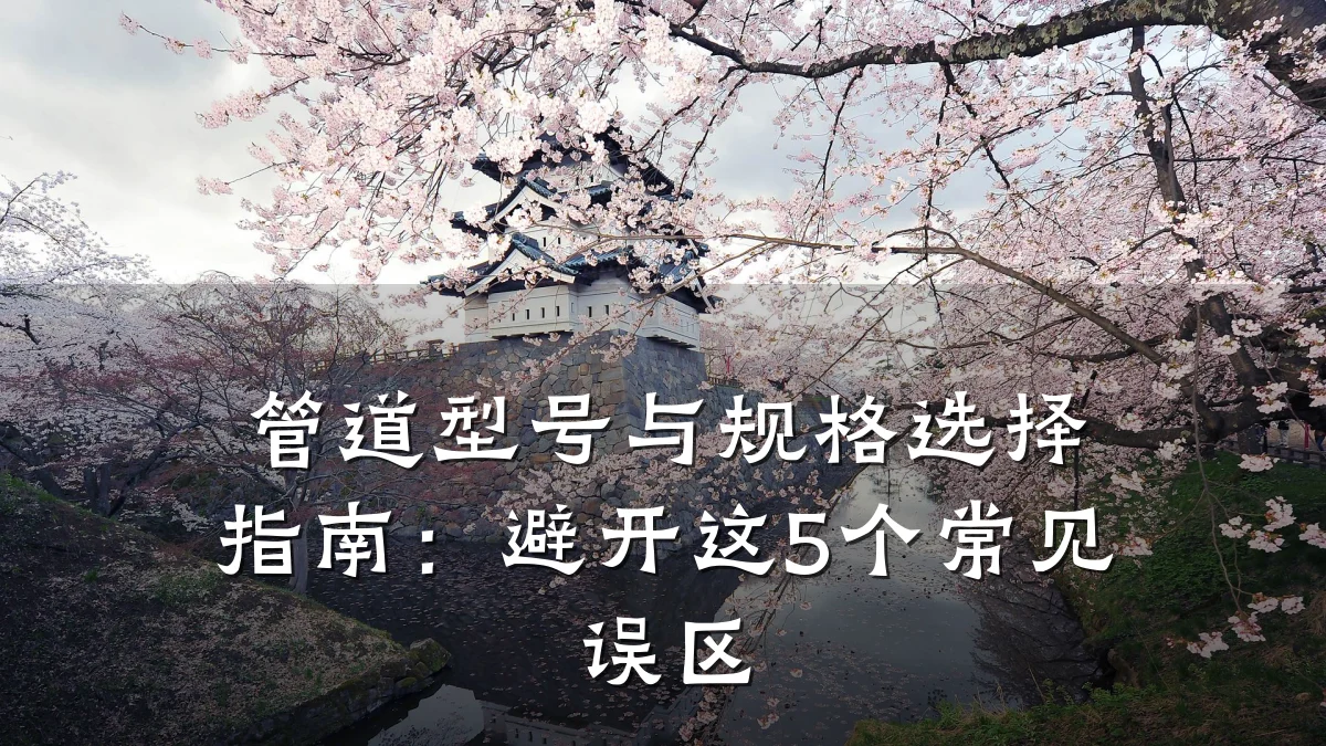 管道型号与规格选择指南:避开这5个常见误区