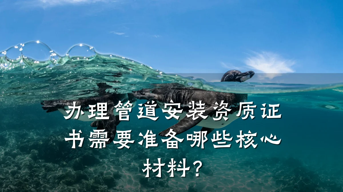 办理管道安装资质证书需要准备哪些核心材料?