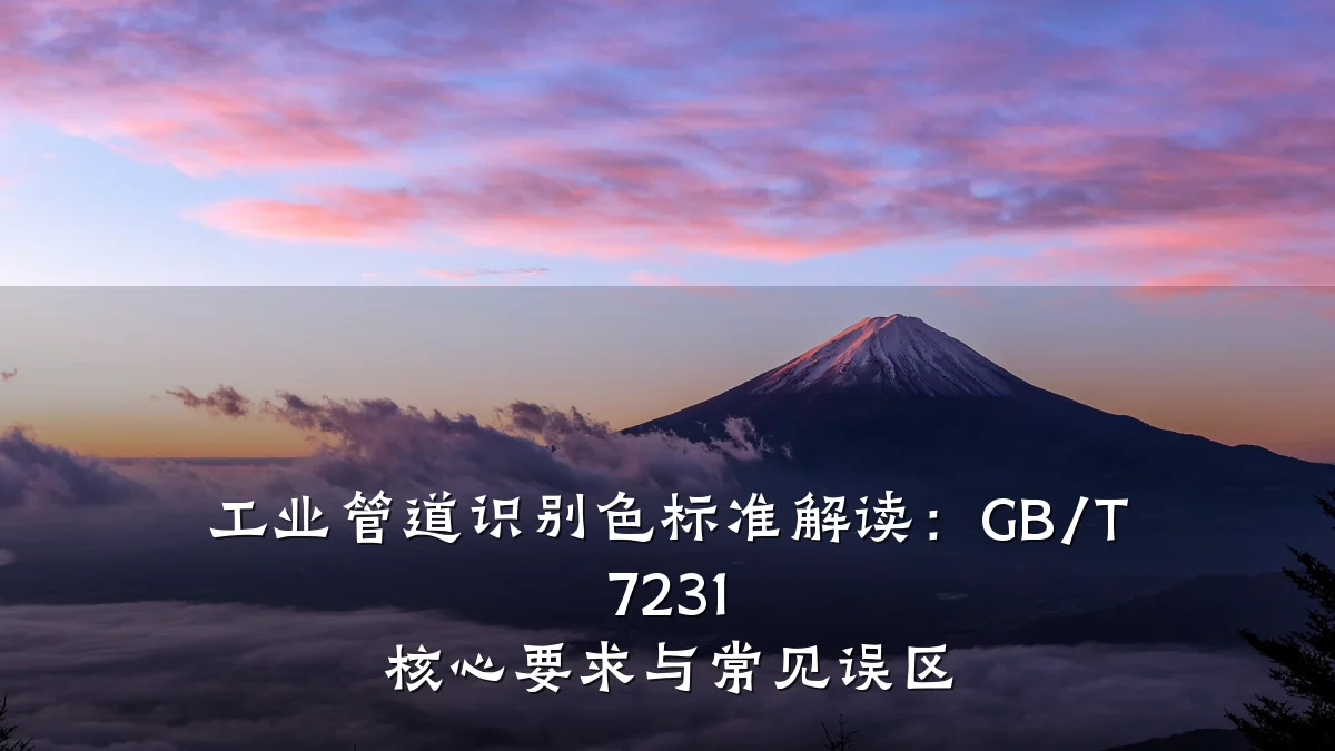 工业管道识别色标准解读:GB/T 7231 核心要求与常见误区