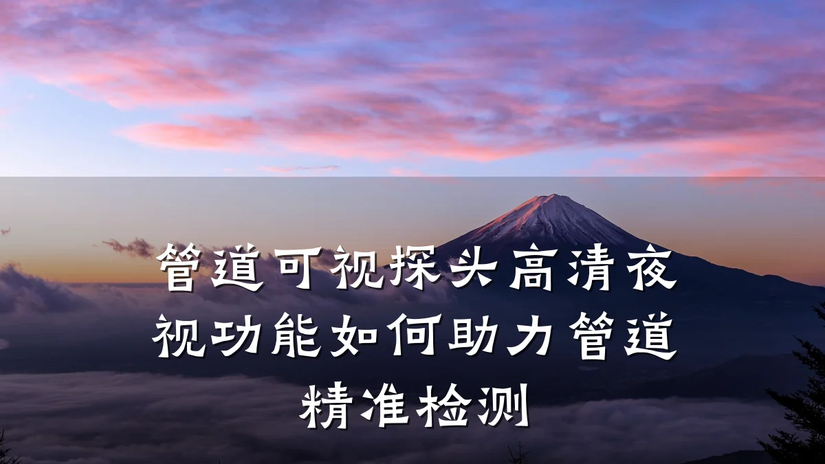 管道可视探头高清夜视功能如何助力管道精准检测
