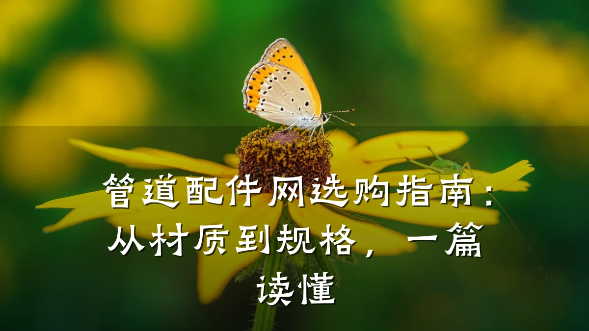 管道配件网选购指南:从材质到规格,一篇读懂