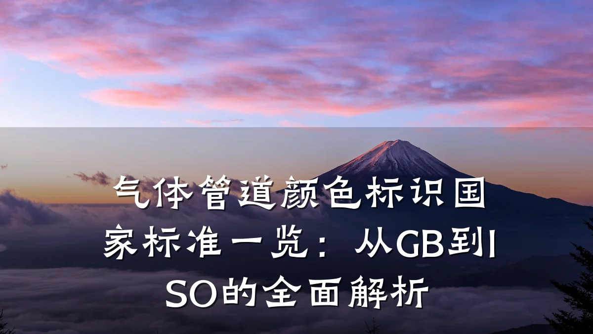 气体管道颜色标识国家标准一览:从GB到ISO的全面解析