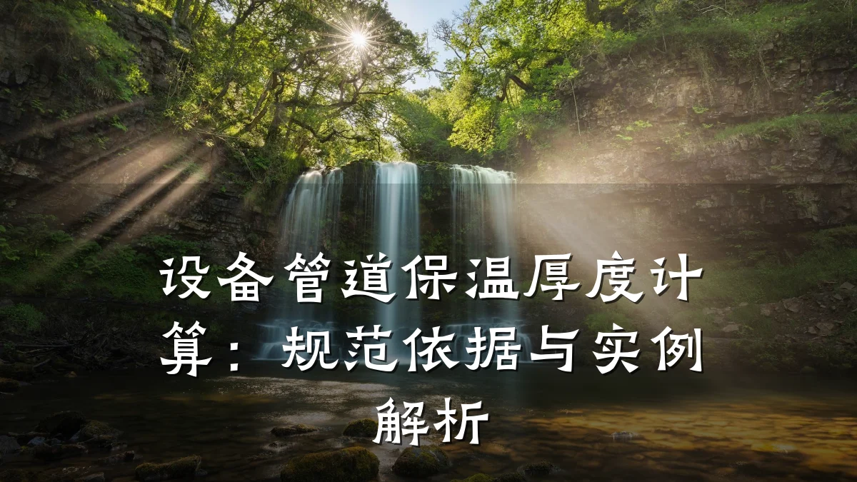 设备管道保温厚度计算:规范依据与实例解析