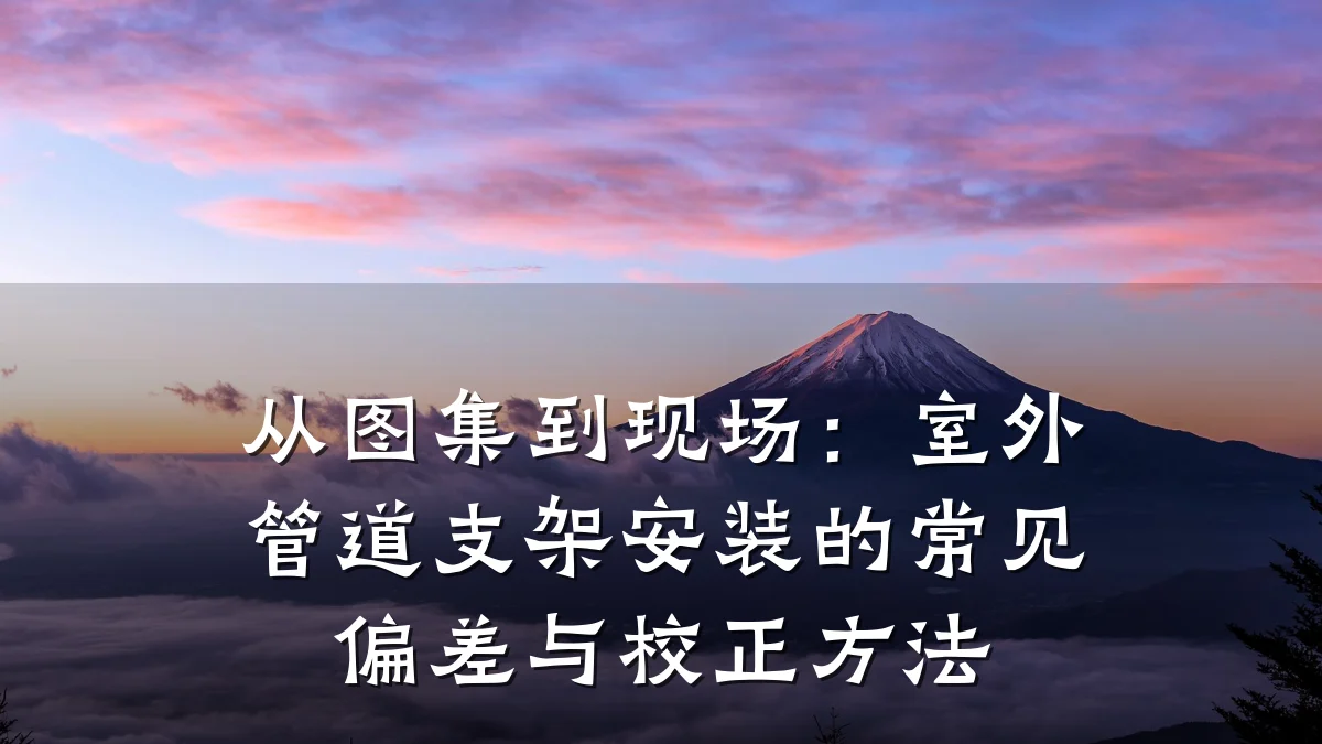 从图集到现场:室外管道支架安装的常见偏差与校正方法