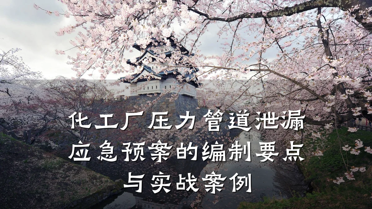 化工厂压力管道泄漏应急预案的编制要点与实战案例