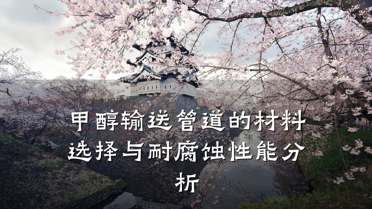 甲醇输送管道的材料选择与耐腐蚀性能分析