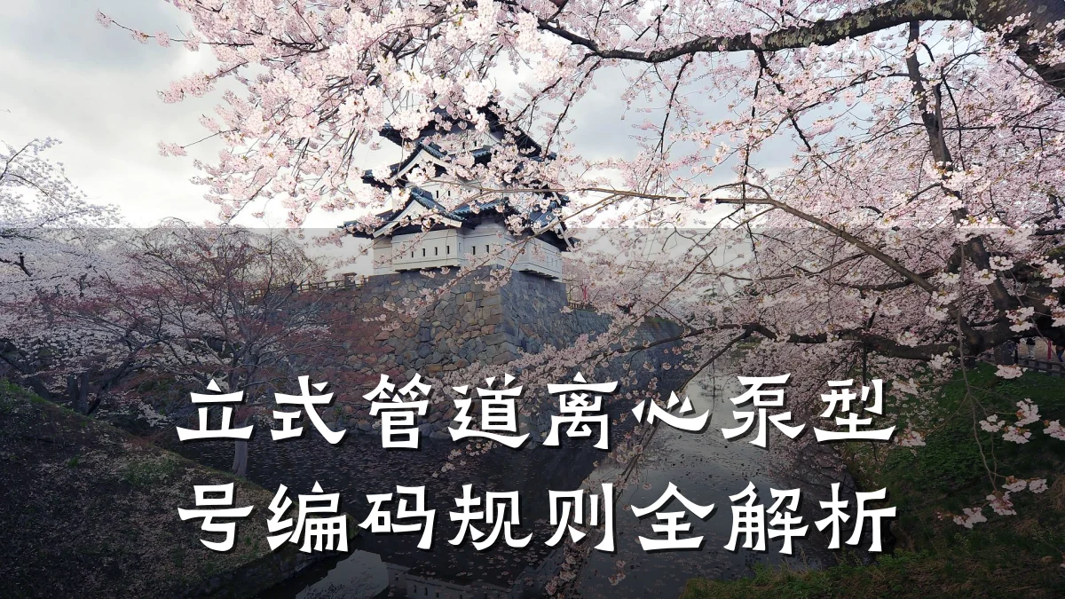 立式管道离心泵型号编码规则全解析