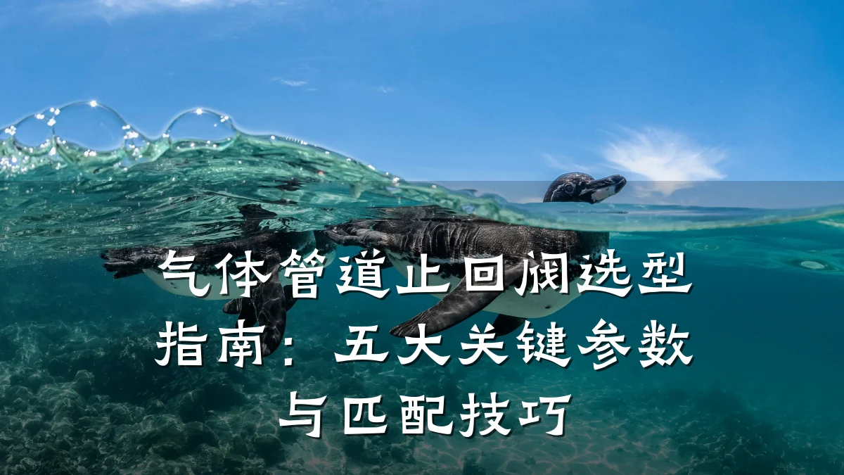 气体管道止回阀选型指南:五大关键参数与匹配技巧