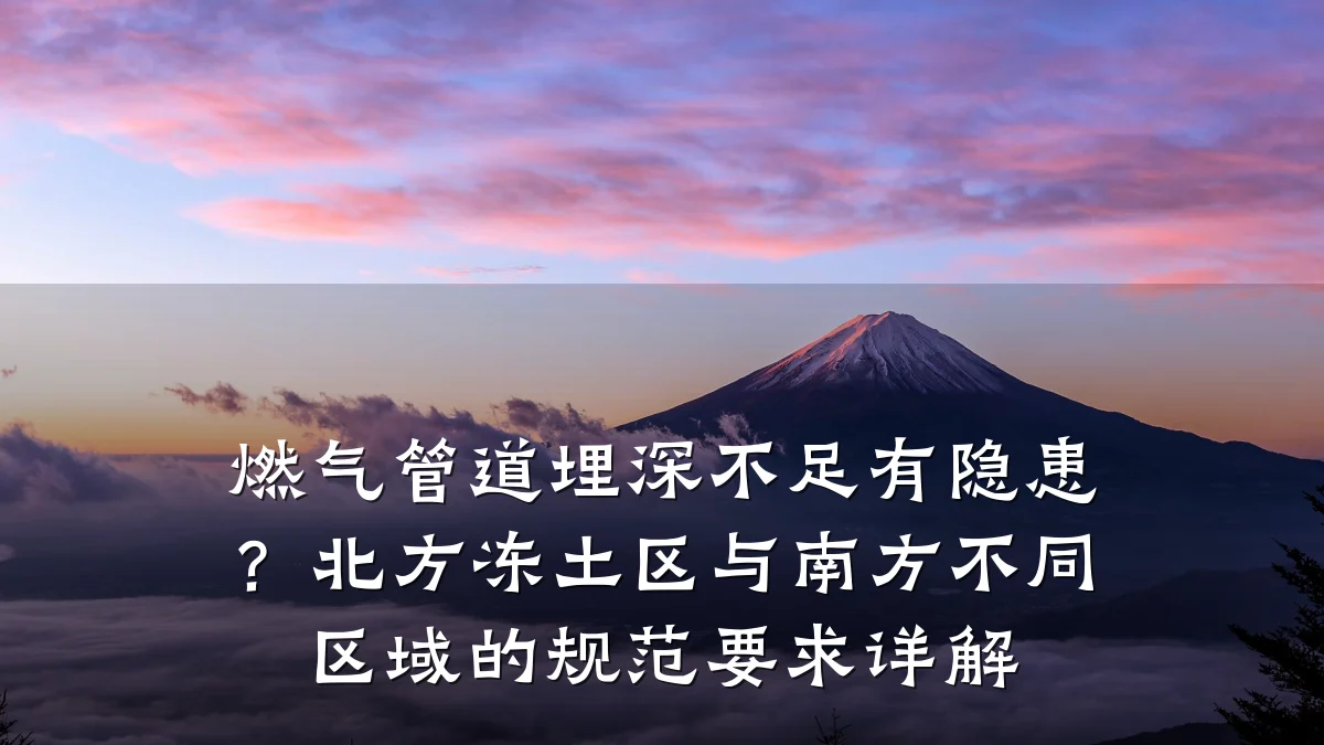 燃气管道埋深不足有隐患?北方冻土区与南方不同区域的规范要求详解