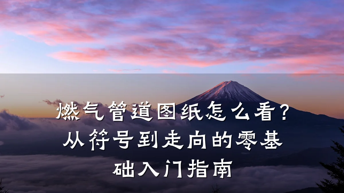 燃气管道图纸怎么看?从符号到走向的零基础入门指南