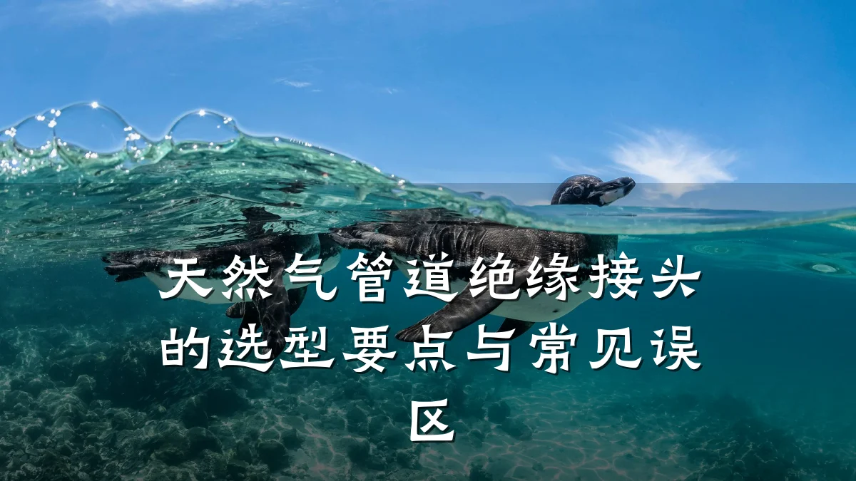 天然气管道绝缘接头的选型要点与常见误区