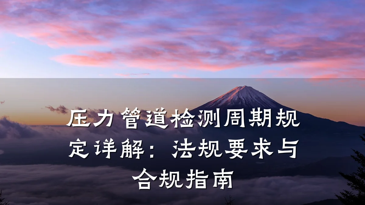 压力管道检测周期规定详解:法规要求与合规指南