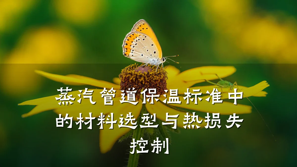 蒸汽管道保温标准中的材料选型与热损失控制