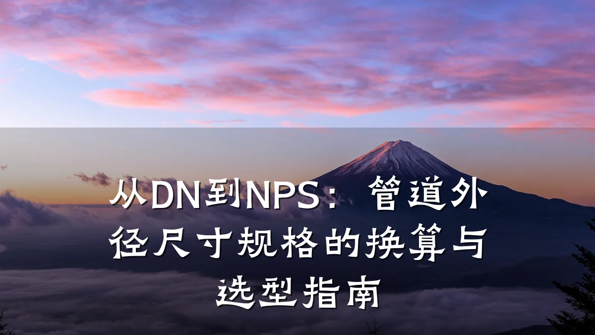 从DN到NPS:管道外径尺寸规格的换算与选型指南