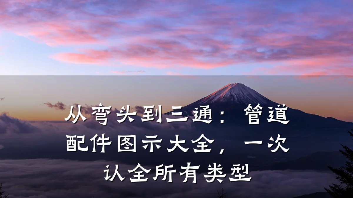 从弯头到三通:管道配件图示大全,一次认全所有类型