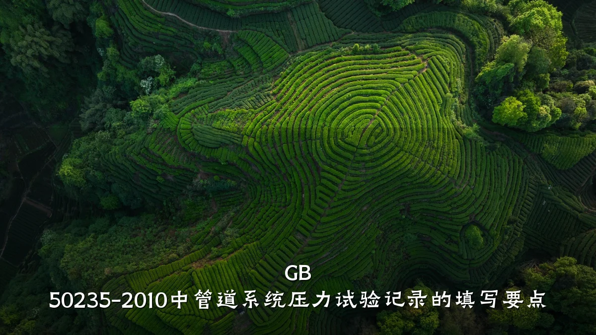 GB 50235-2010中管道系统压力试验记录的填写要点