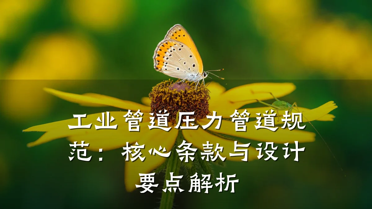 工业管道压力管道规范:核心条款与设计要点解析