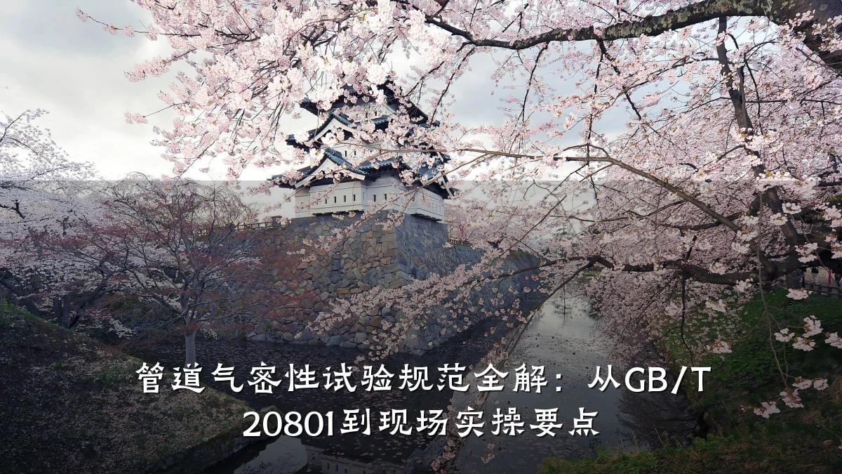 管道气密性试验规范全解:从GB/T 20801到现场实操要点