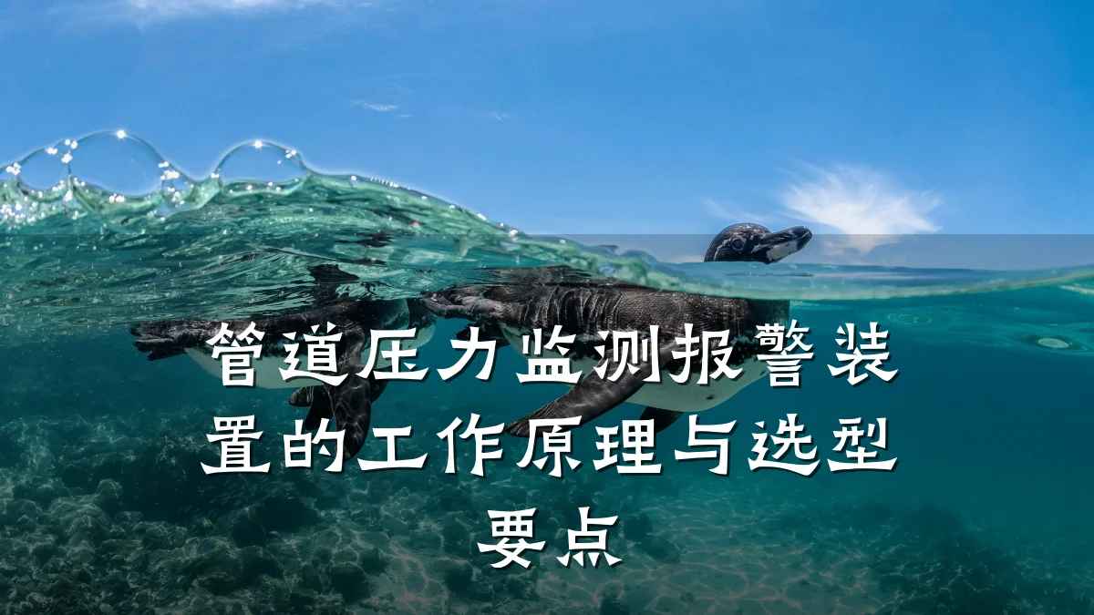 管道压力监测报警装置的工作原理与选型要点