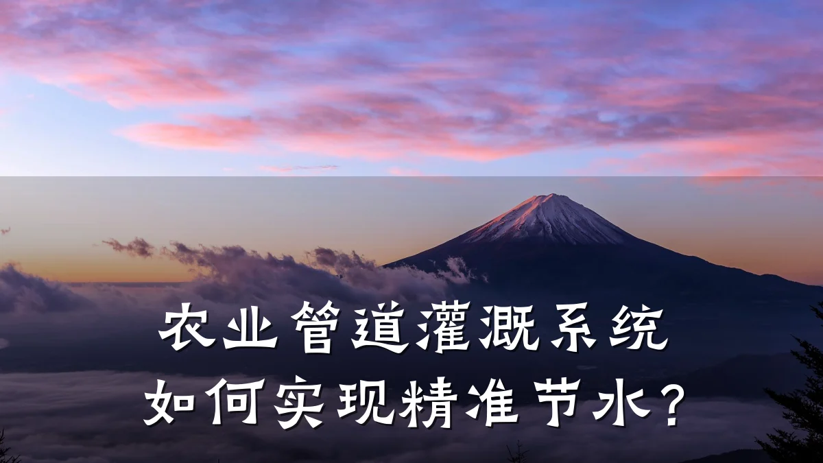 农业管道灌溉系统如何实现精准节水？