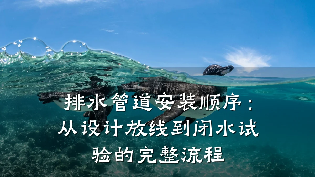排水管道安装顺序:从设计放线到闭水试验的完整流程
