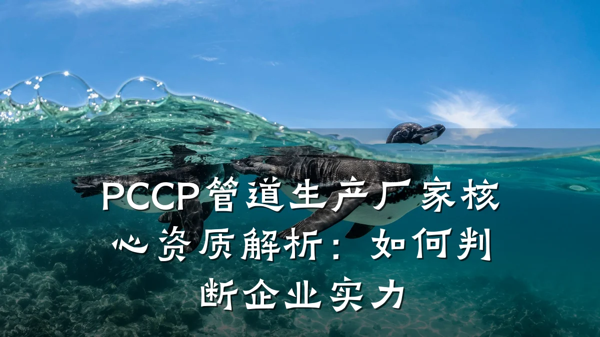 PCCP管道生产厂家核心资质解析:如何判断企业实力