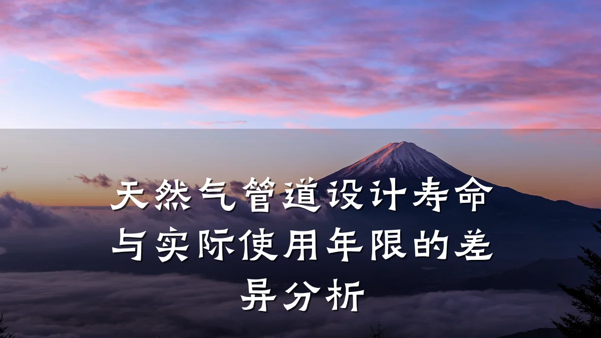 天然气管道设计寿命与实际使用年限的差异分析