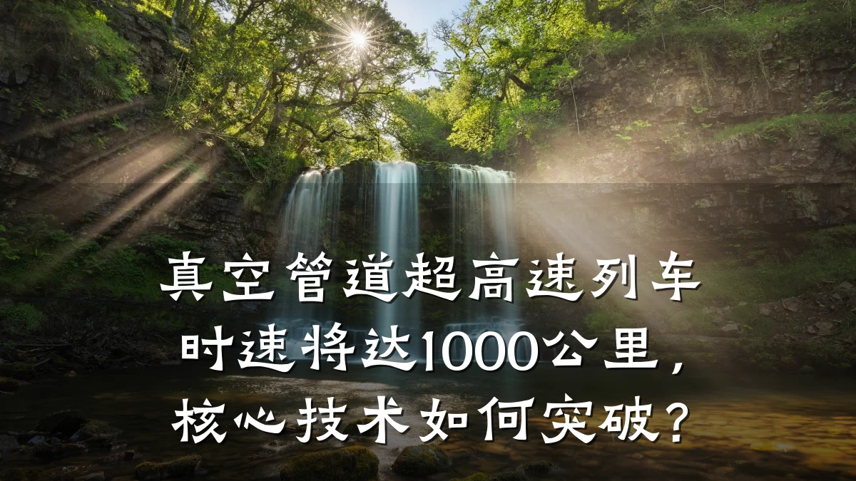真空管道超高速列车时速将达1000公里,核心技术如何突破?