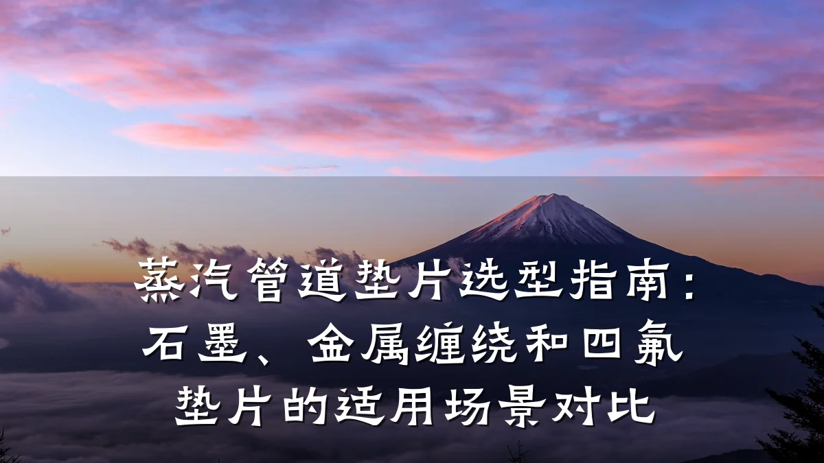 蒸汽管道垫片选型指南:石墨、金属缠绕和四氟垫片的适用场景对比